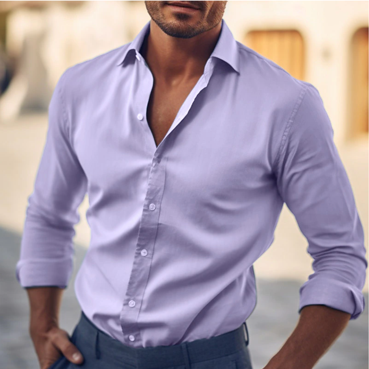 Chemise classique en coton pour homme, élégante et confortable 6