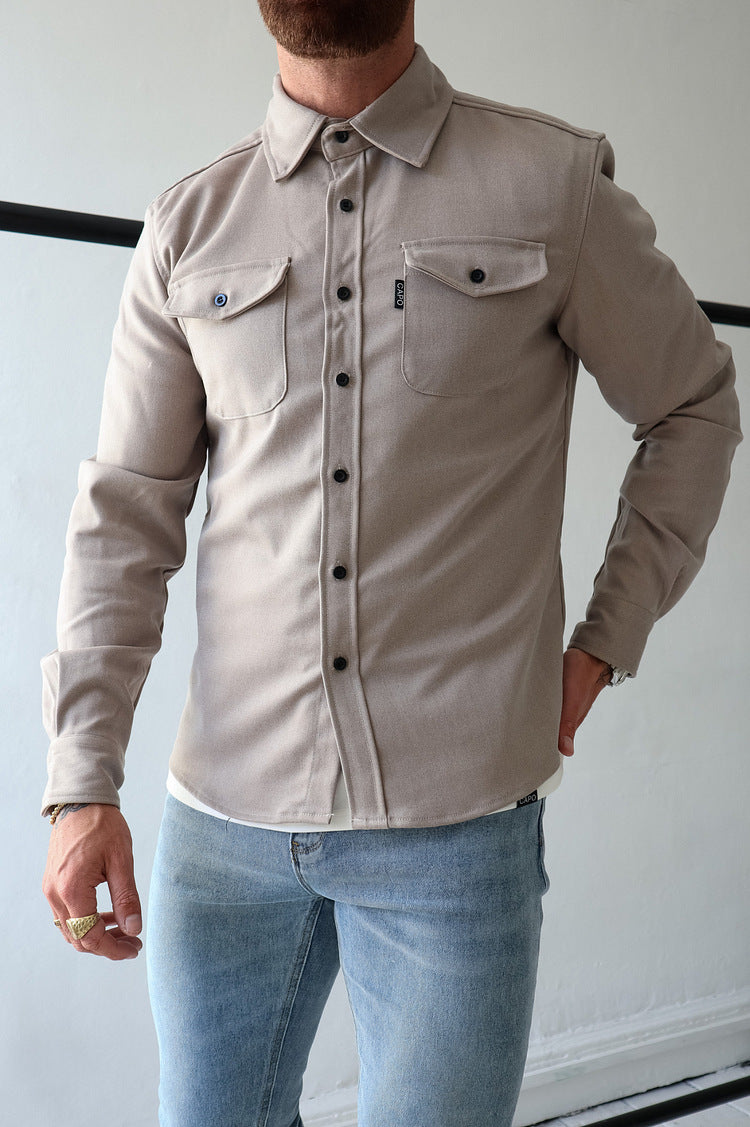 Chemise décontractée en coton doux pour homme 4