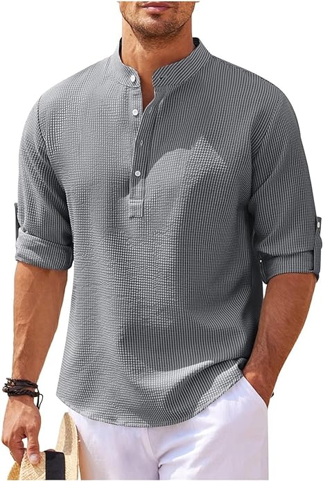 Chemise décontractée en coton pour homme coupe moderne 0