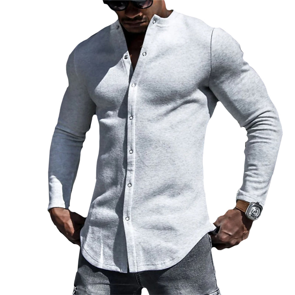 Chemise décontractée homme en tissu premium, coupe relaxée 0