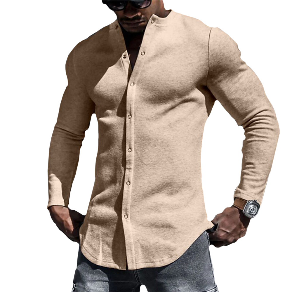 Chemise décontractée homme en tissu premium, coupe relaxée 1