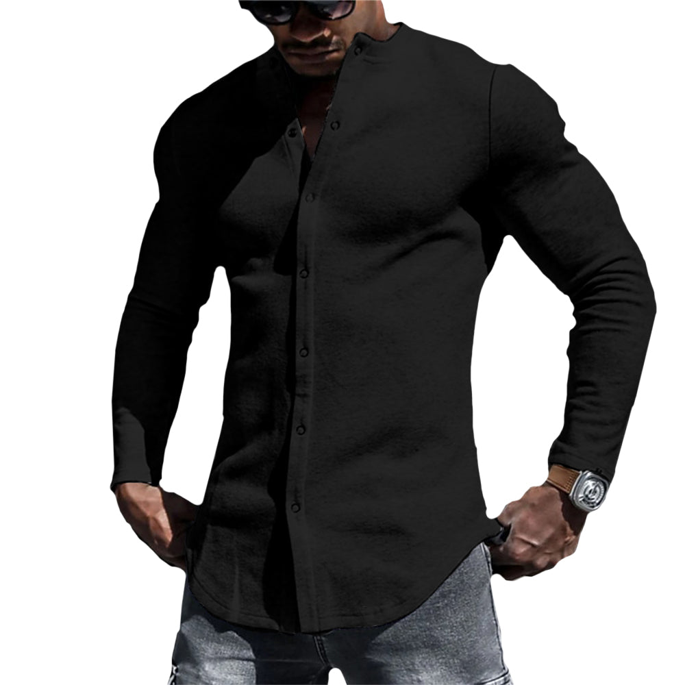 Chemise décontractée homme en tissu premium, coupe relaxée 4