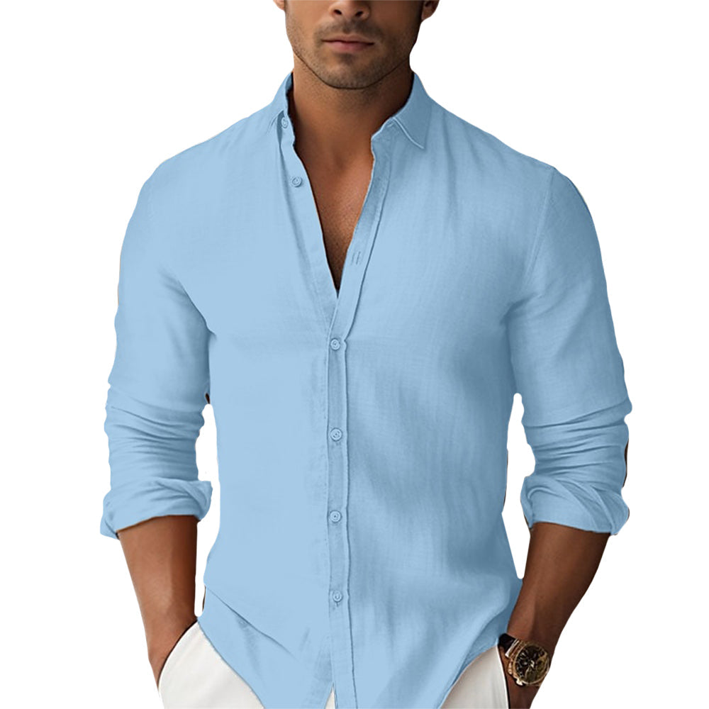 Chemise décontractée légère pour homme en tissu respirant 1