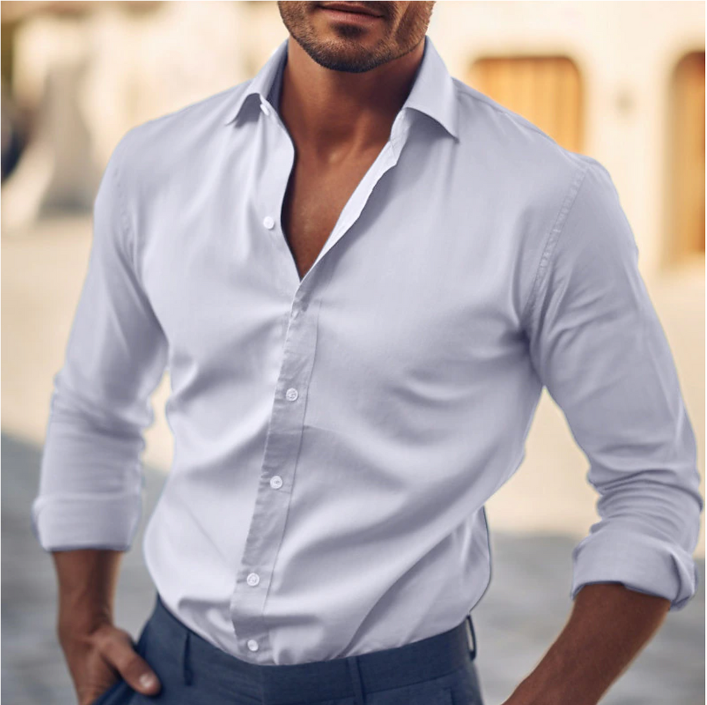 Chemise élégante en coton pour homme avec col classique 4