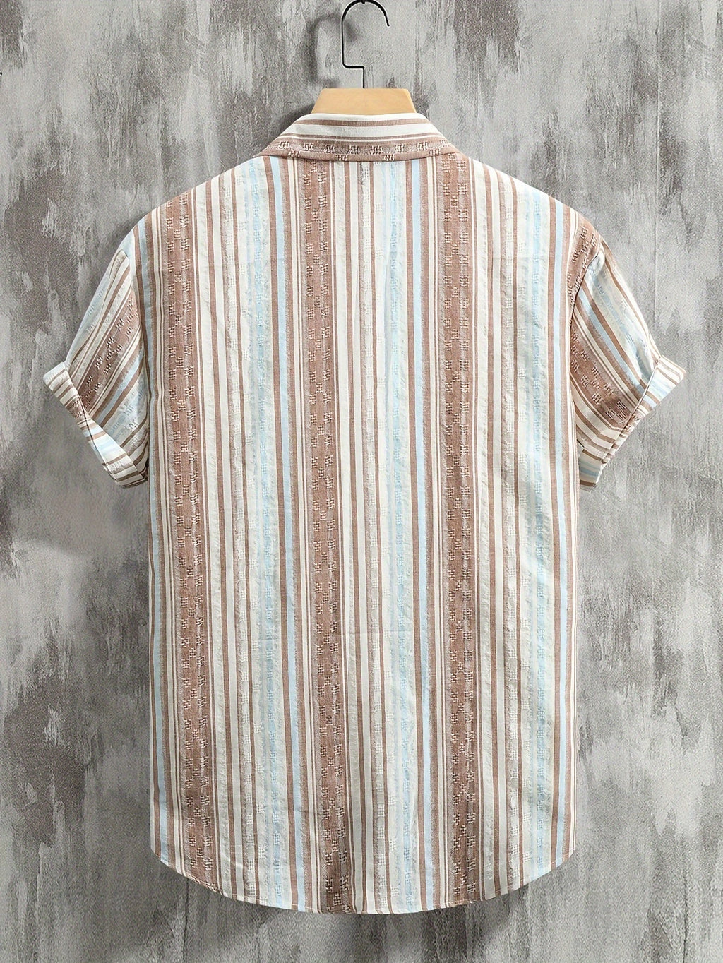 Chemise en coton homme à manches courtes avec rayures 4