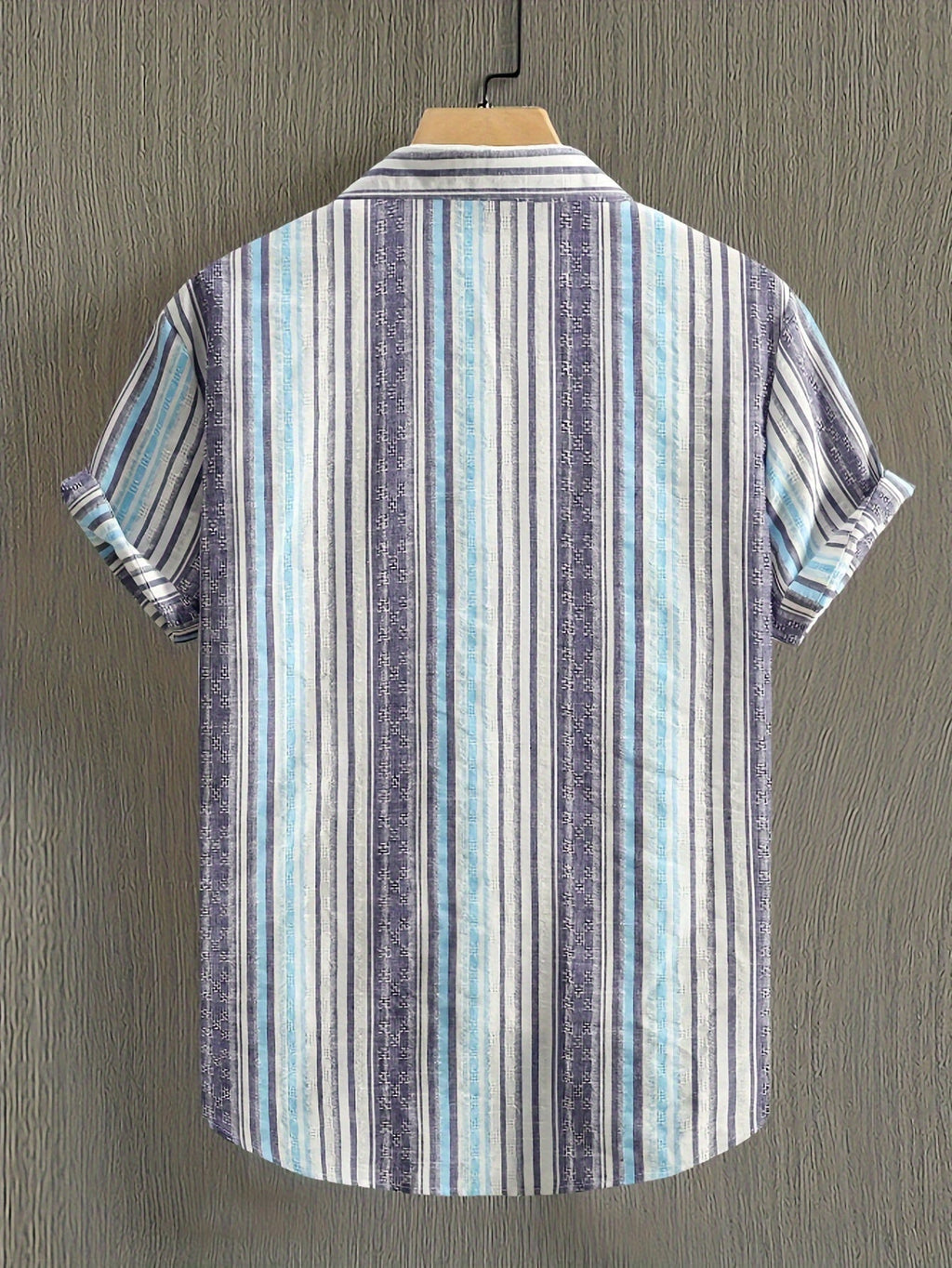 Chemise en coton homme à manches courtes avec rayures 6