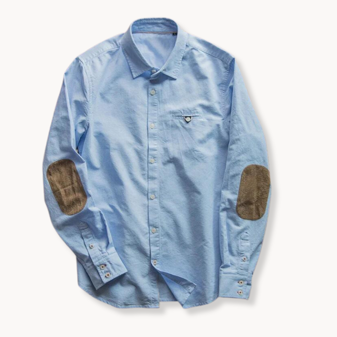 Chemise en coton homme classique avec patch 1