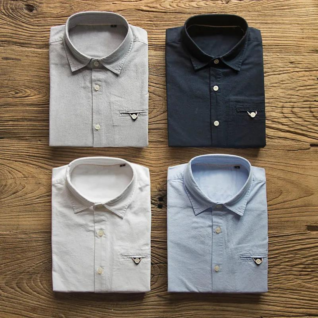 Chemise en coton homme classique avec patch 2
