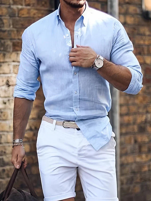 Chemise en coton homme élégante avec coupe ajustée 1