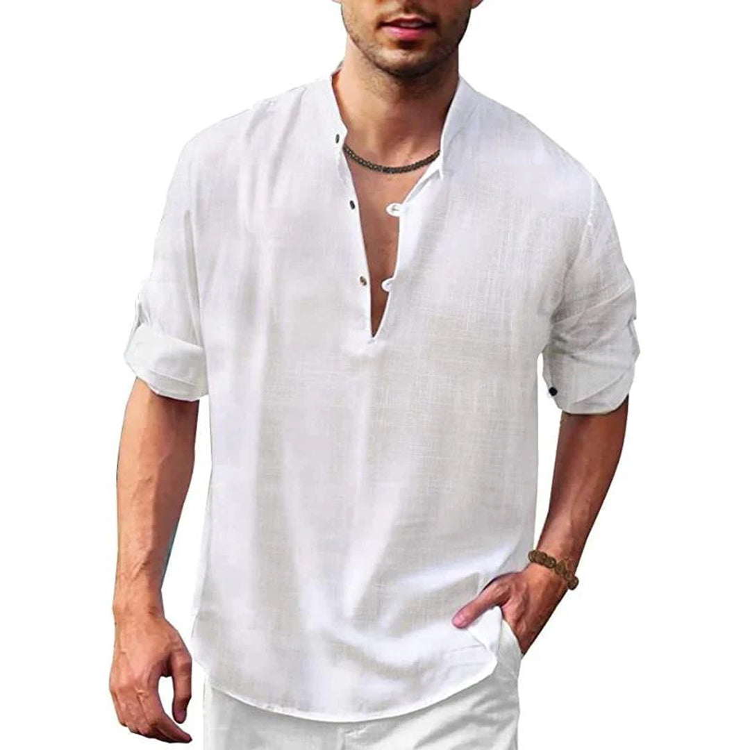 Chemise en coton homme moderne et élégante avec coupe ajustée 0