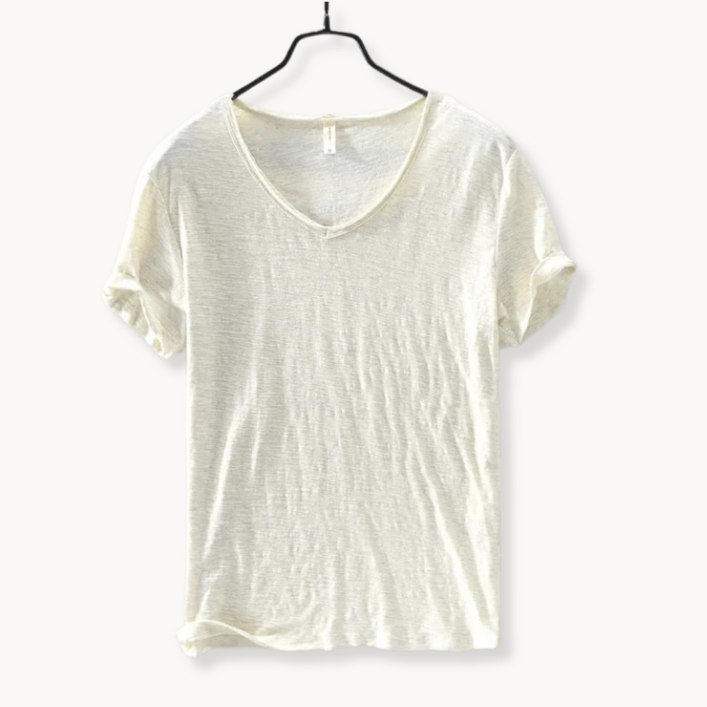 Chemise en coton premium homme à col en V 3