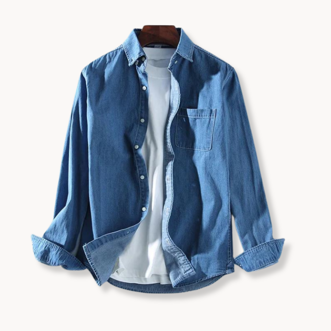 Chemise en denim homme avec accents western 0