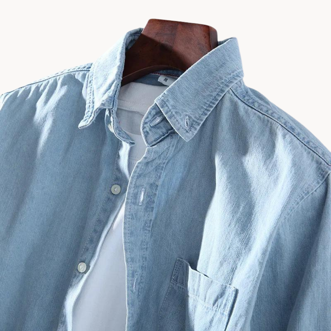 Chemise en denim homme avec accents western 2