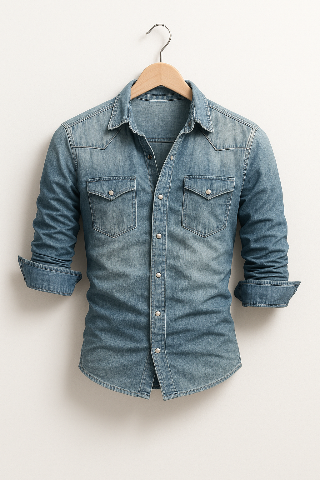 Chemise en denim homme décontractée et élégante 1