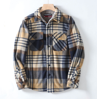 Chemise en flanelle à carreaux pour homme, douce et chaude 0
