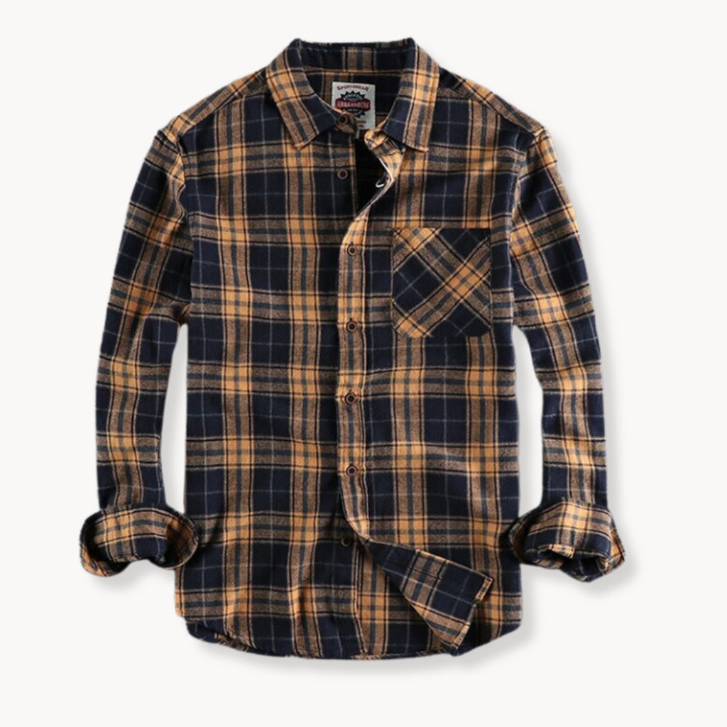 Chemise en flanelle homme en coton doux 1