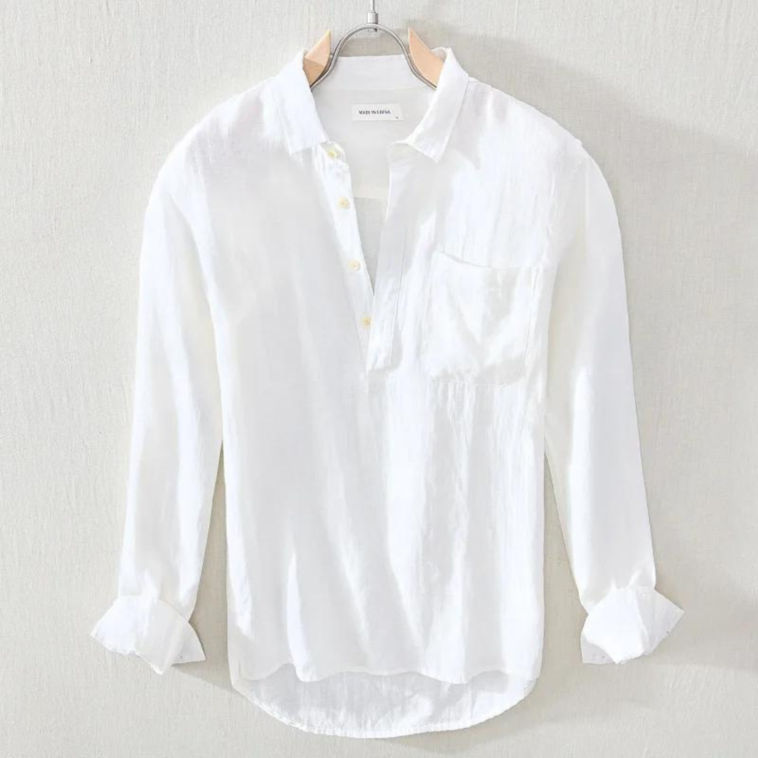 Chemise en lin homme Sorrento avec col classique 1