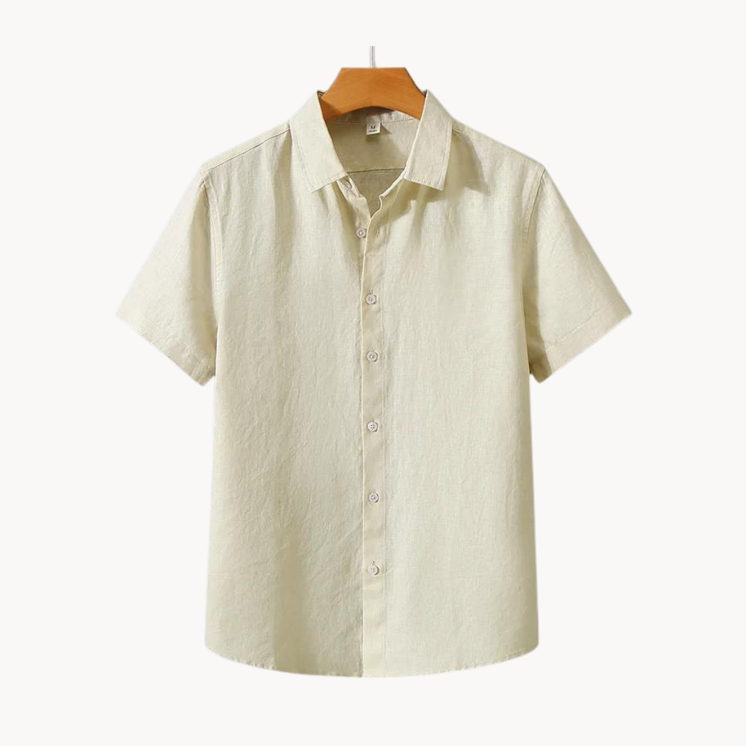 Chemise en lin homme à manches courtes, légère et décontractée 10