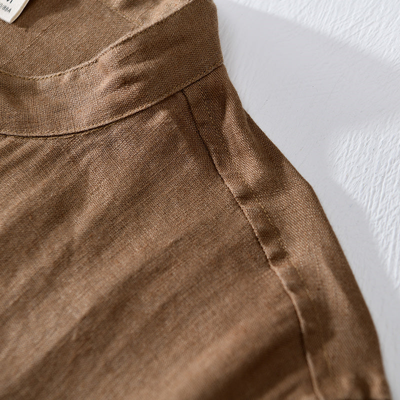 Chemise en lin homme à manches courtes élégante pour l'été 3