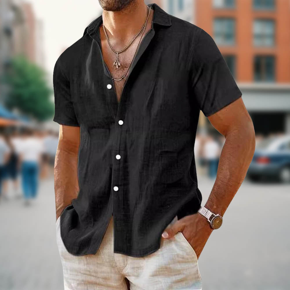 Chemise en lin homme décontractée et confortable 6