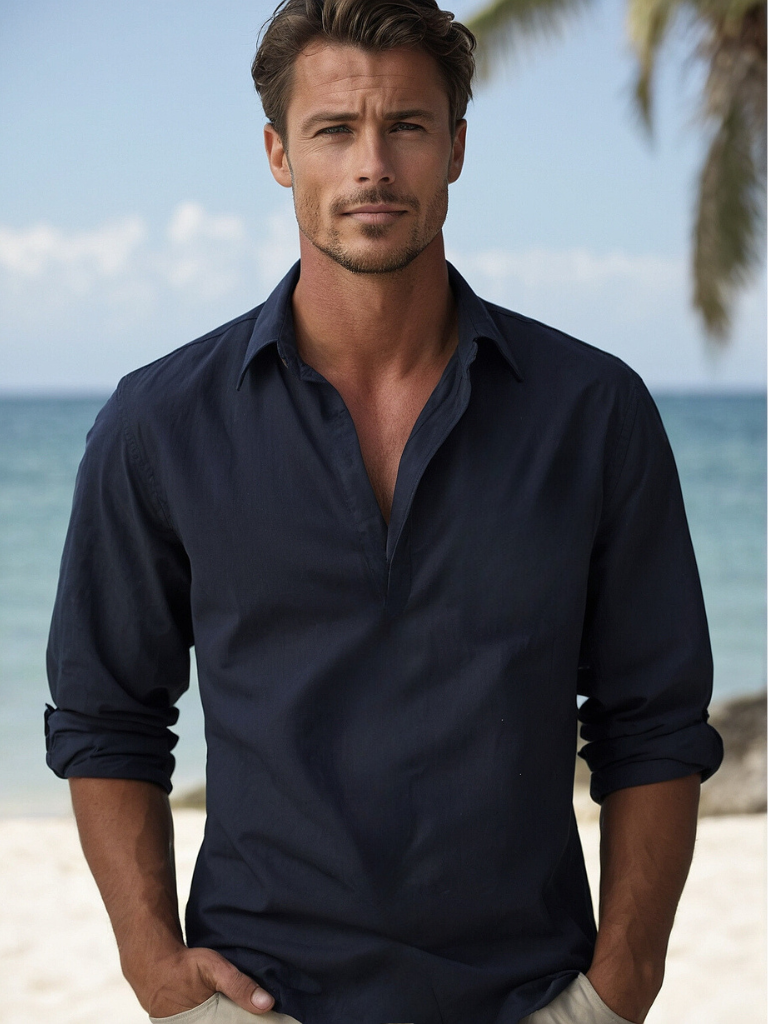 Chemise en lin homme décontractée pour un confort optimal 1