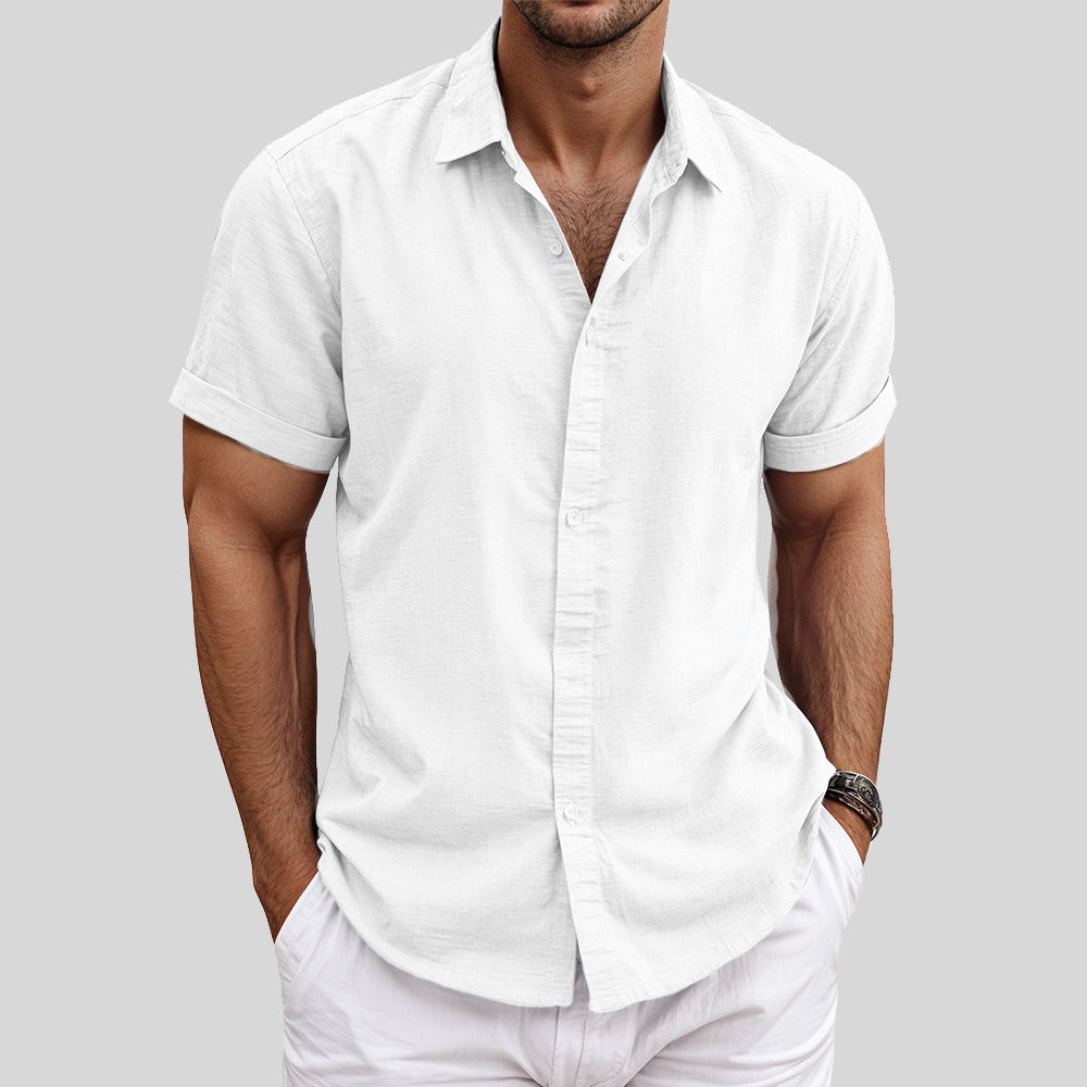 Chemise en lin homme élégante et respirante 1