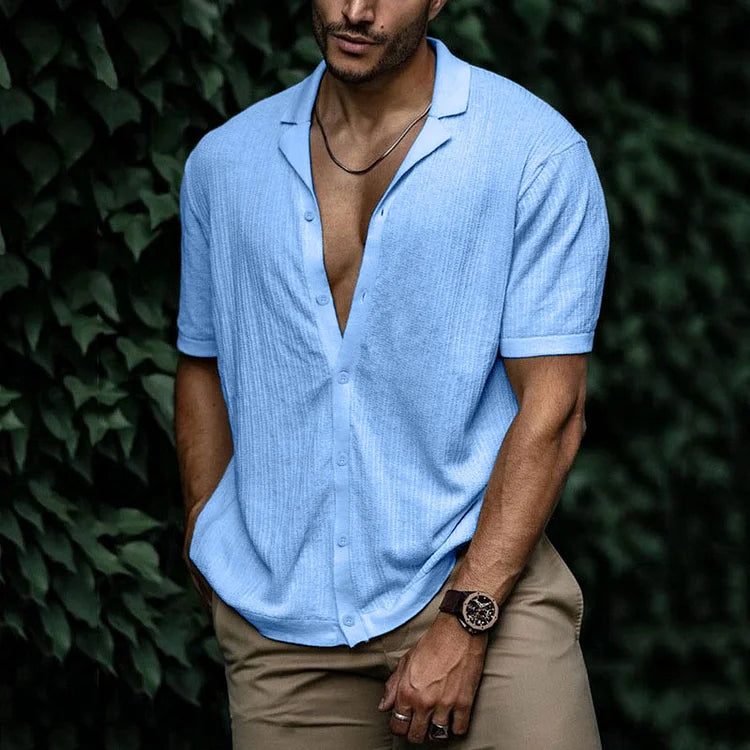 Chemise en lin homme estivale avec coupe flatteuse 0