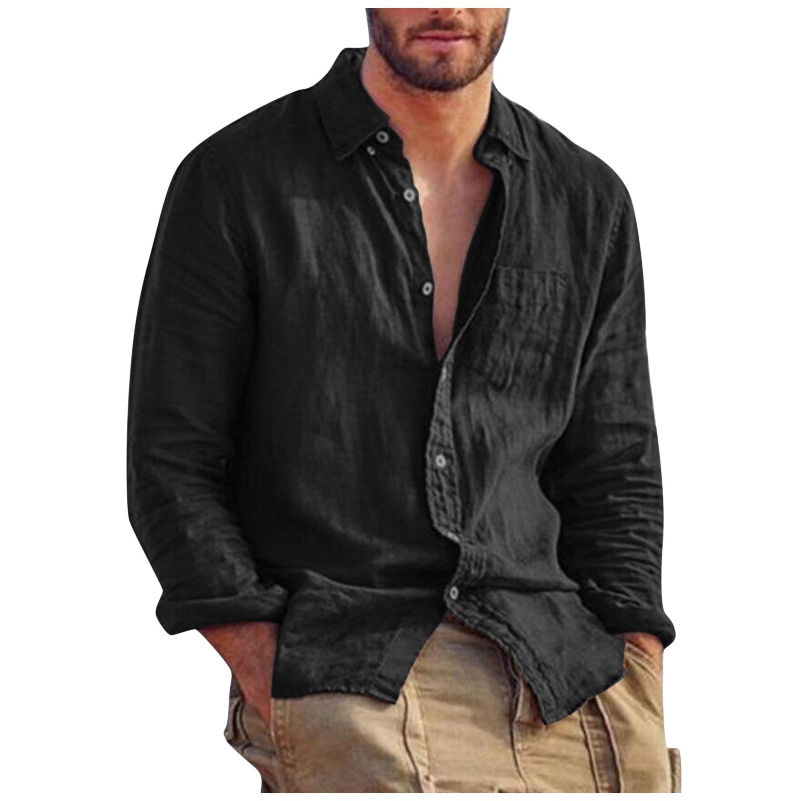 Chemise en lin homme respirante pour un style confortable 1