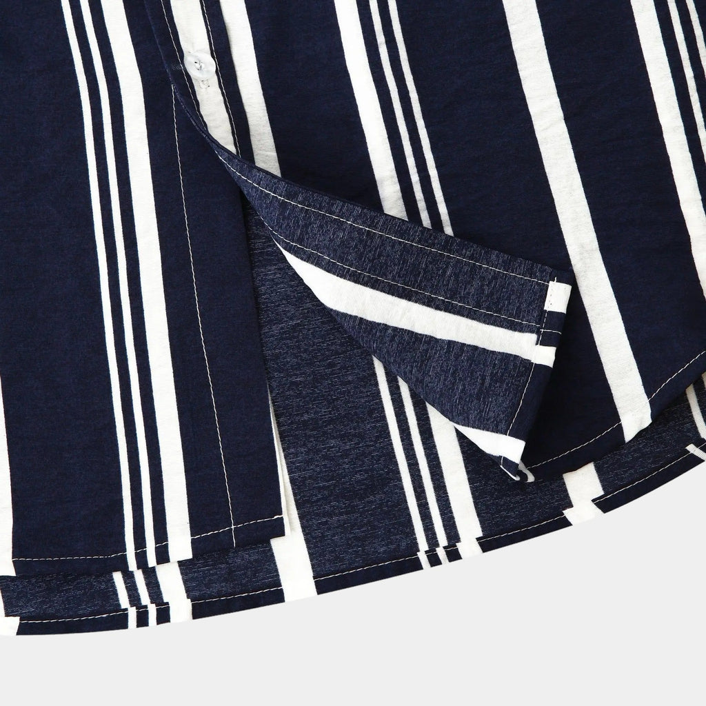 Chemise en lin rayée homme élégante, coupe classique 2