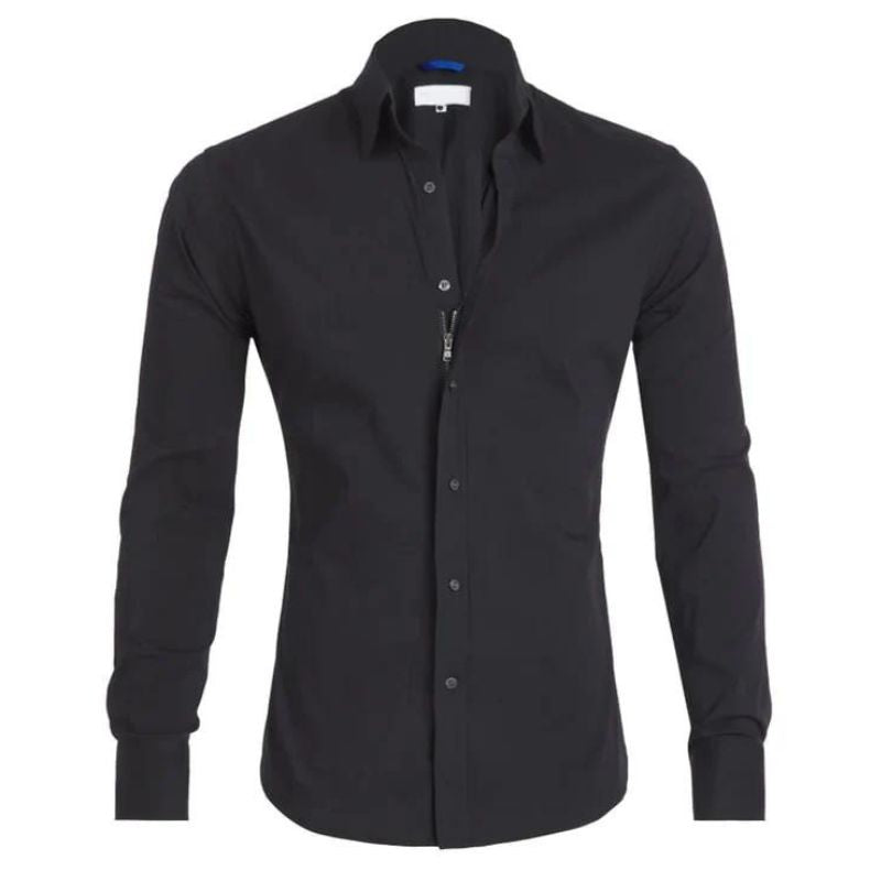 Chemise homme élégante avec fermeture éclair anti-rides 0