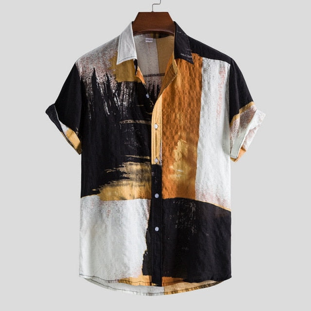 Chemise vintage en coton pour homme élégante et confortable 1