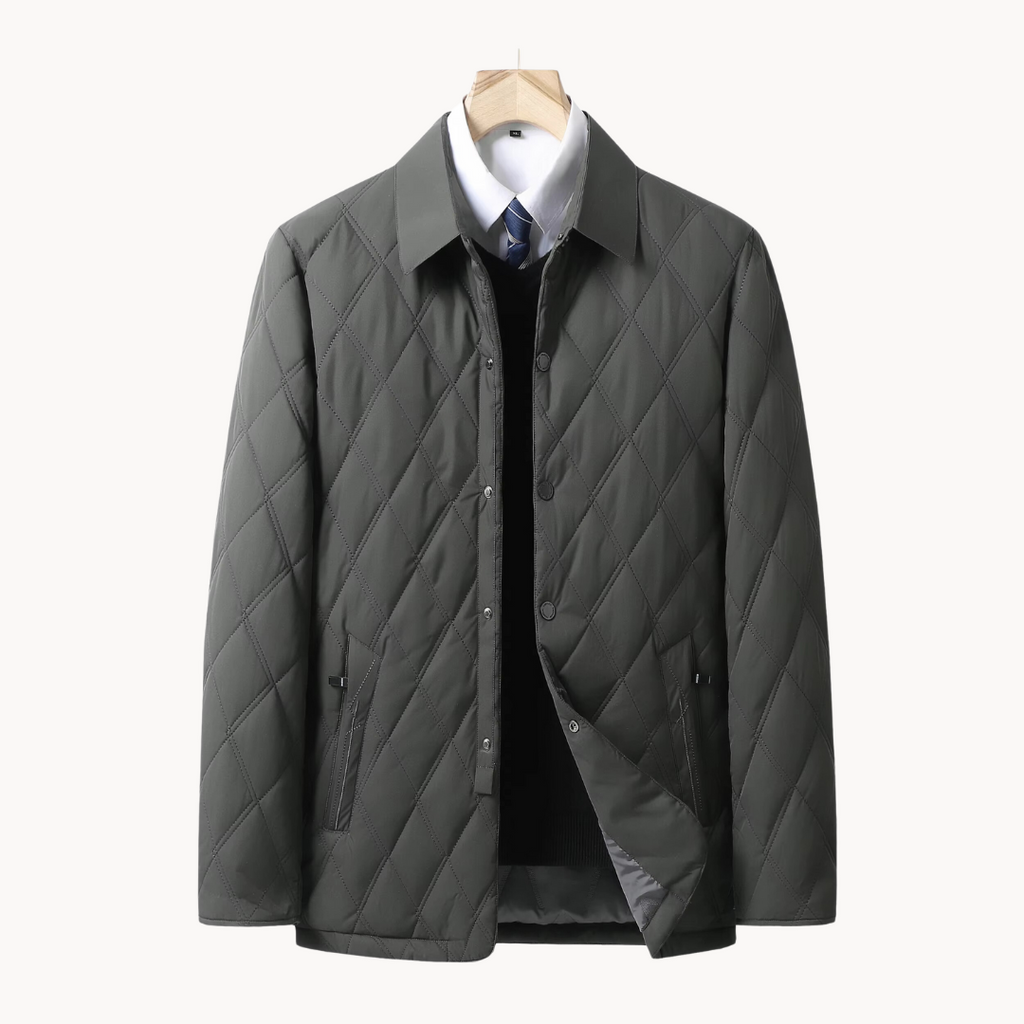 Manteau d'affaires matelassé hiver homme en polyester élégant 0