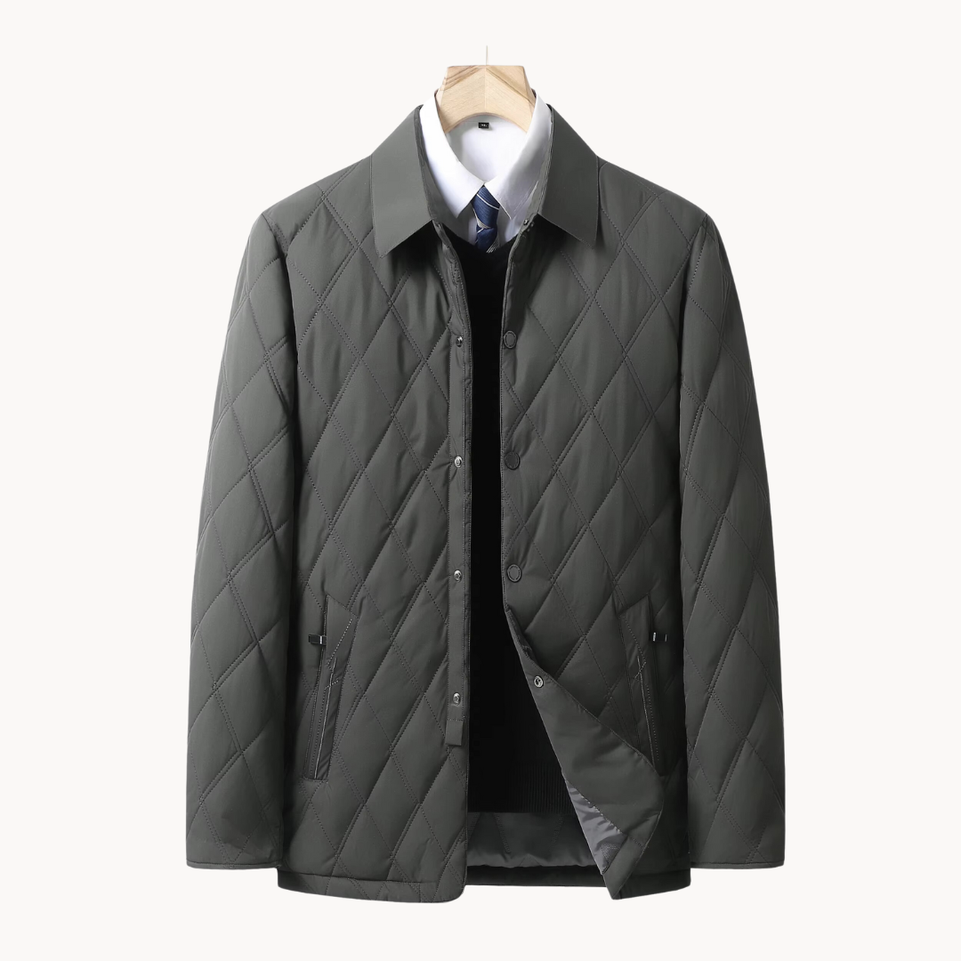Manteau d'affaires matelassé hiver homme en polyester élégant 0