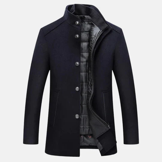 Manteau hiver homme en laine ajusté et pratique 9