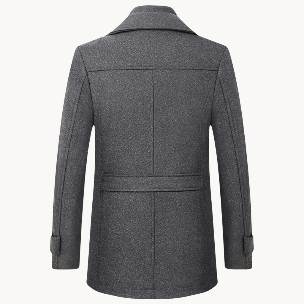 Manteau hiver homme en laine mélangée avec col cranté 5