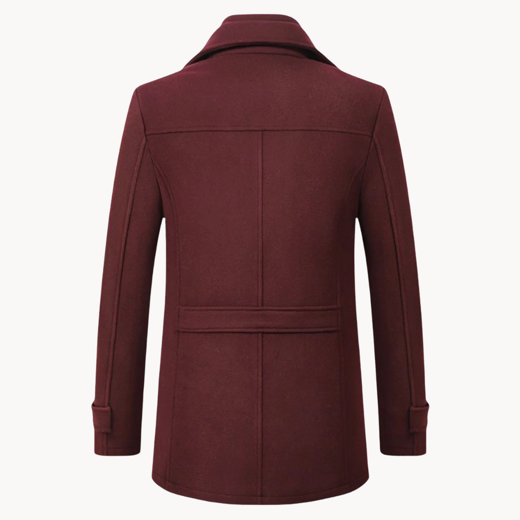 Manteau hiver homme en laine mélangée avec col cranté 7
