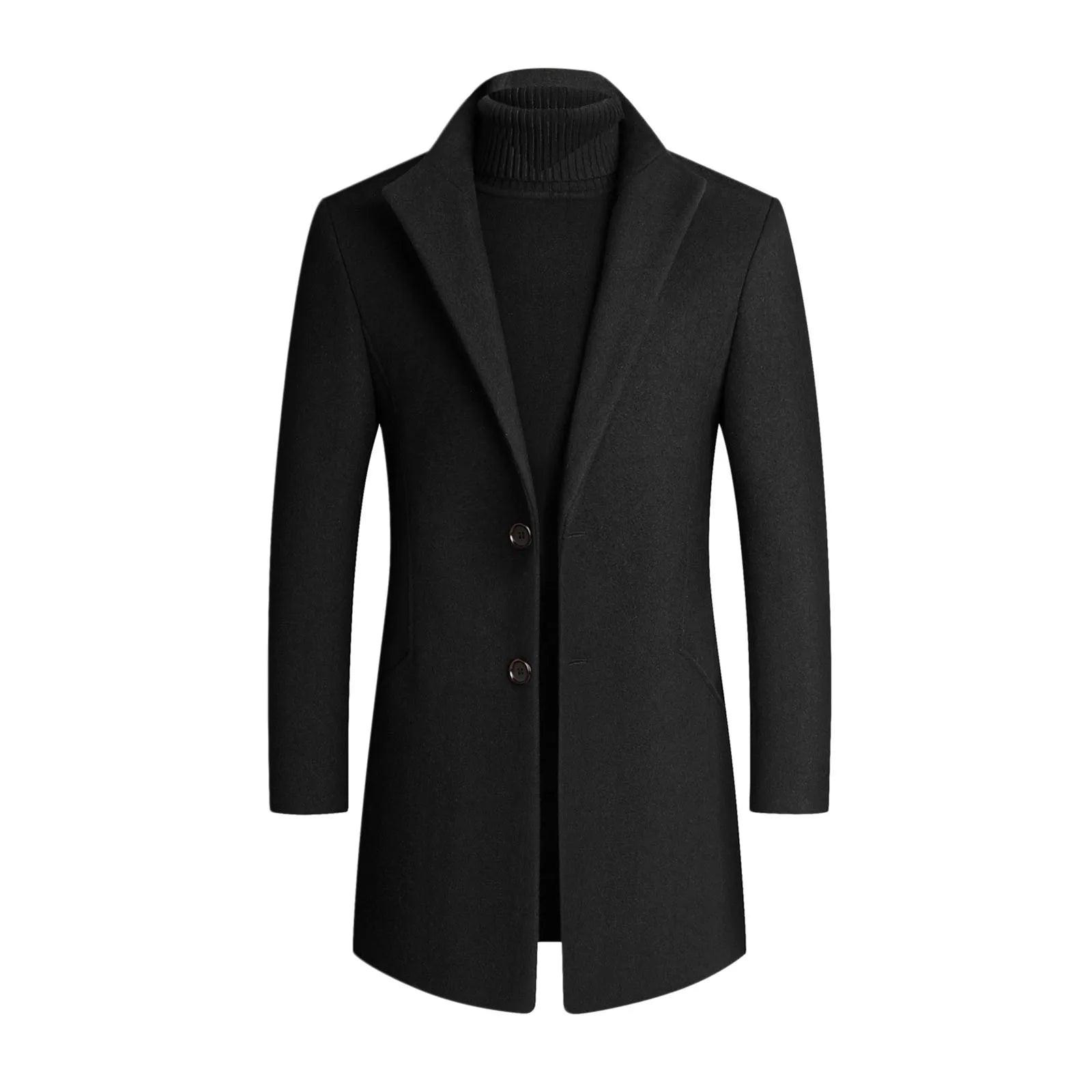Manteau homme en laine classique pour hiver élégant 0