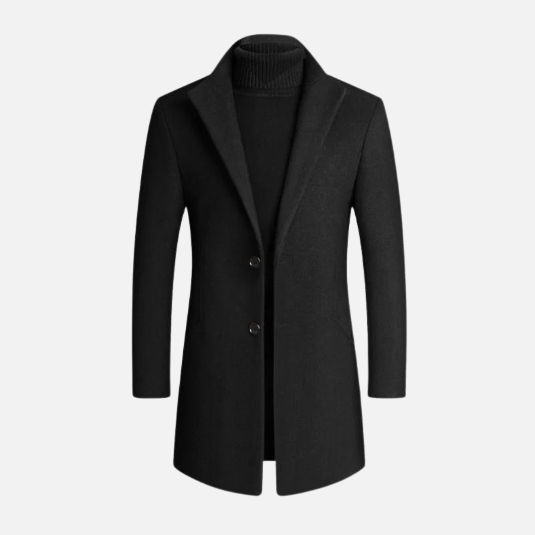 Manteau homme en laine classique pour hiver élégant 1