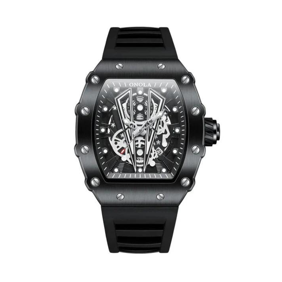 Montre homme luxe en acier inoxydable avec bracelet ajustable 0