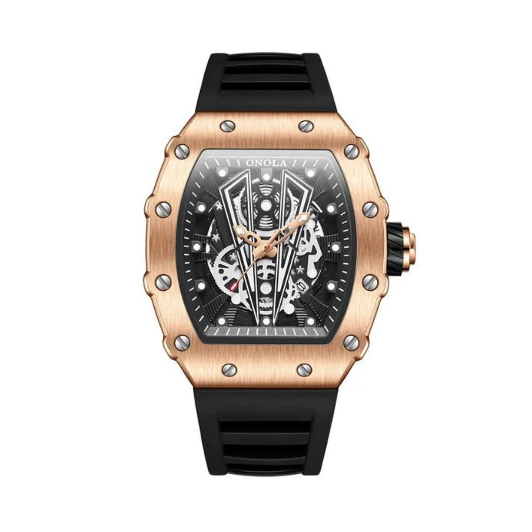 Montre homme luxe en acier inoxydable avec bracelet ajustable 5