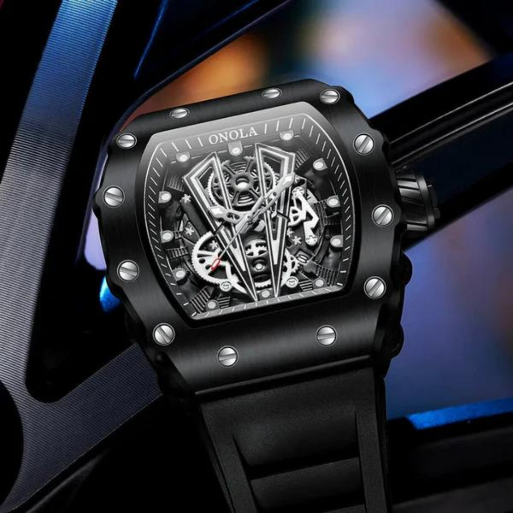 Montre homme luxe en acier inoxydable avec bracelet ajustable 6