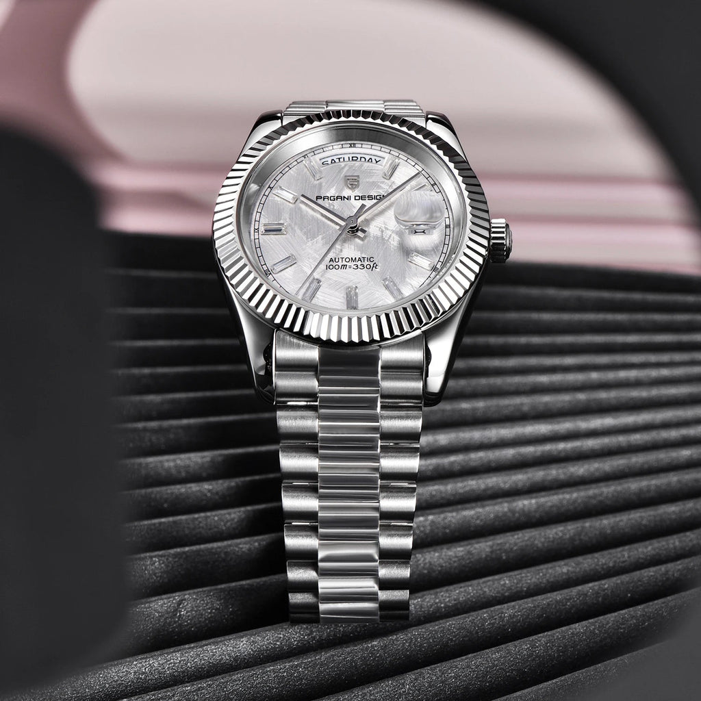 Montre homme luxe en acier inoxydable élégante et ajustable 4