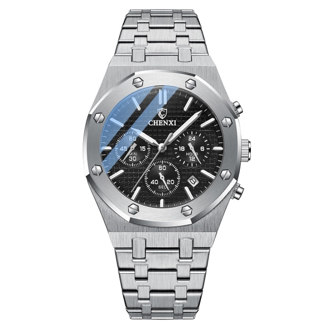 Montre homme luxe en acier inoxydable élégante et résistante à l'eau 1