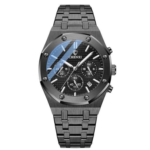 Montre homme luxe en acier inoxydable élégante et résistante à l'eau 2