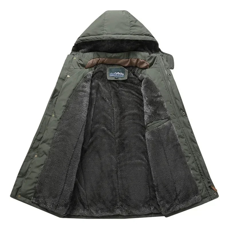 Parka d'hiver pour homme avec doublure chaude et capuche 2