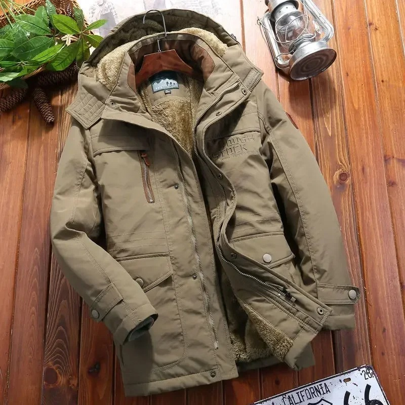 Parka d'hiver pour homme avec doublure chaude et capuche 6