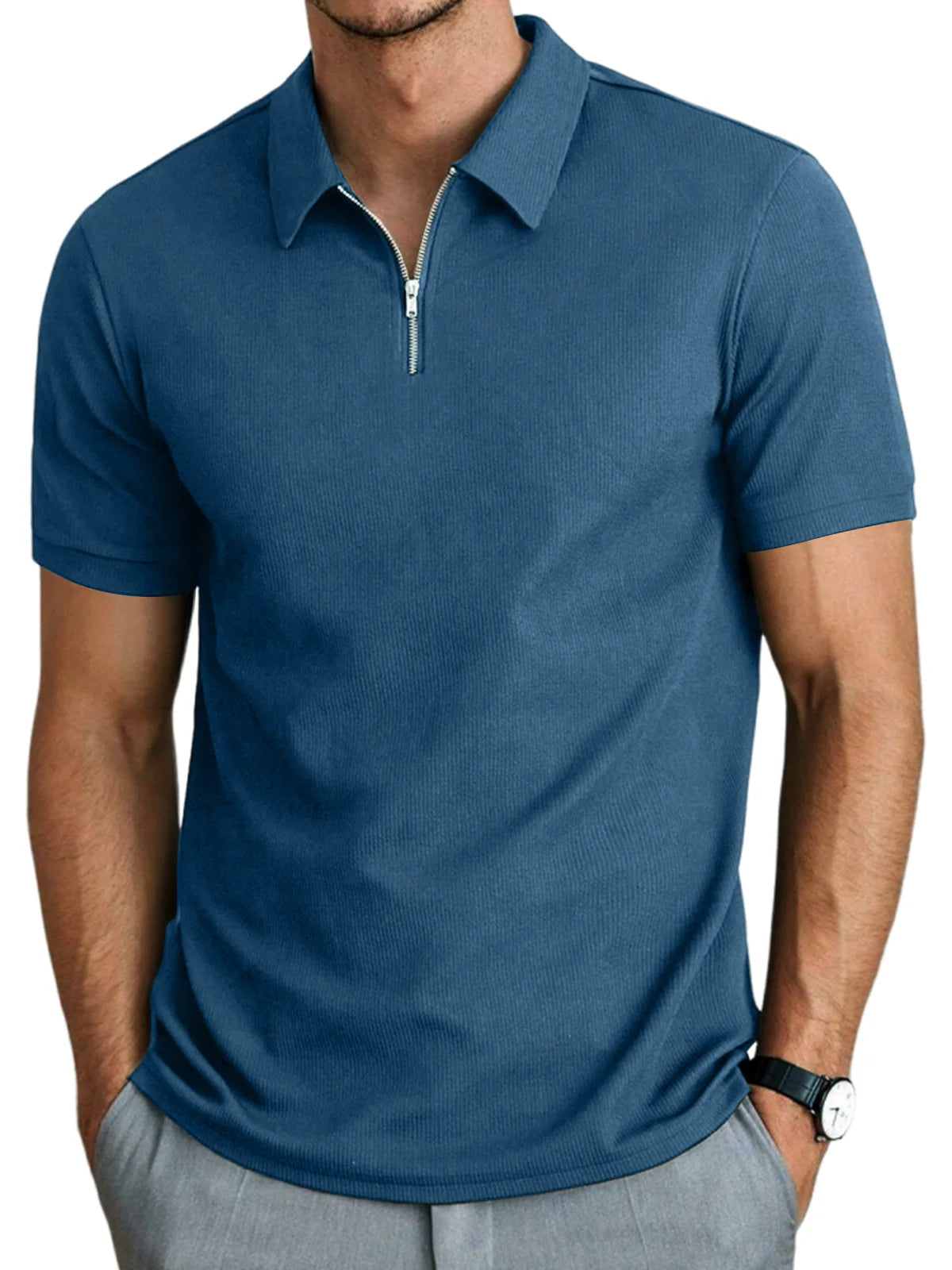 Polo Décontracté en Tissu Léger pour Homme - Été 0