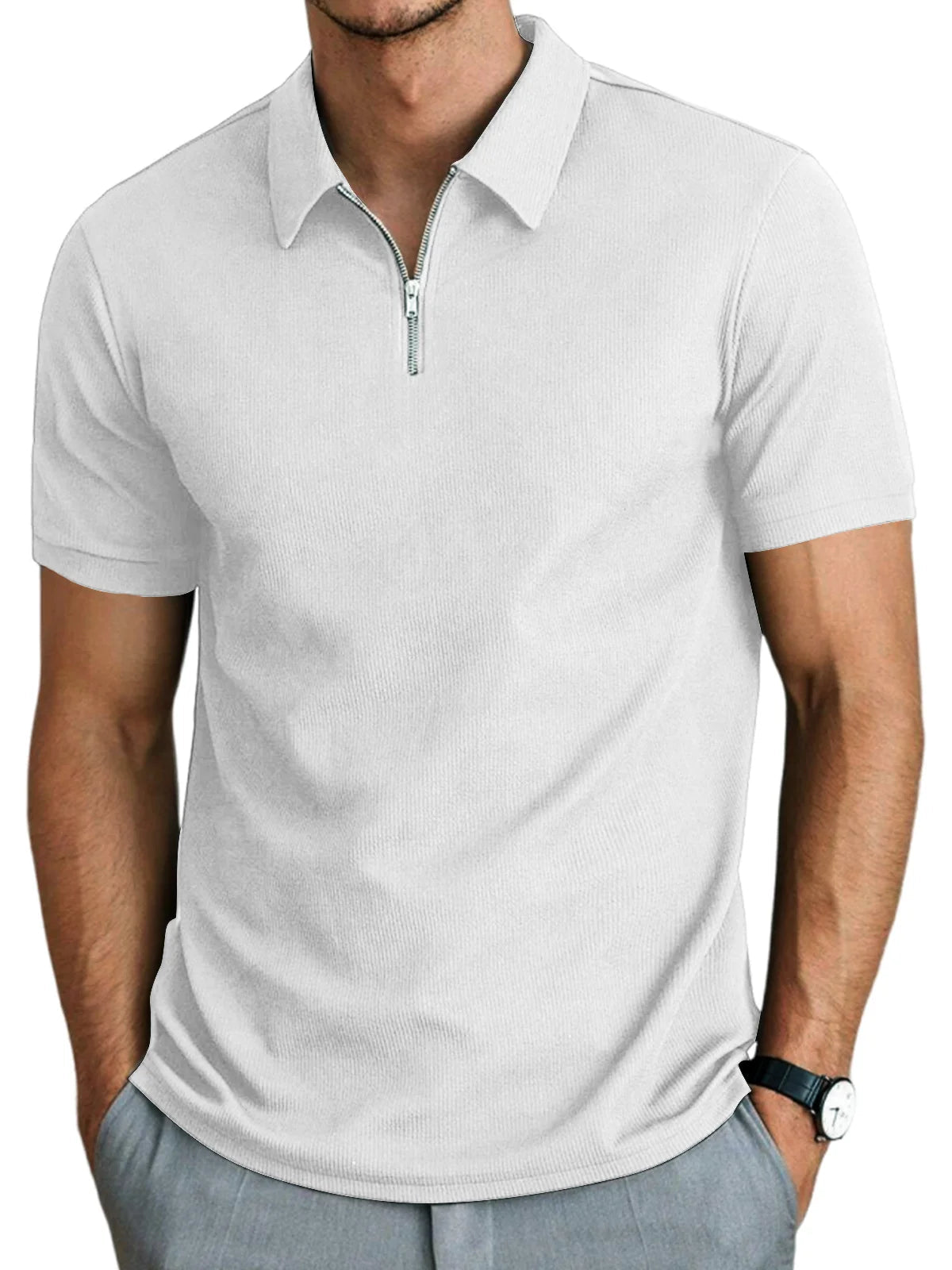 Polo Décontracté en Tissu Léger pour Homme - Été 4