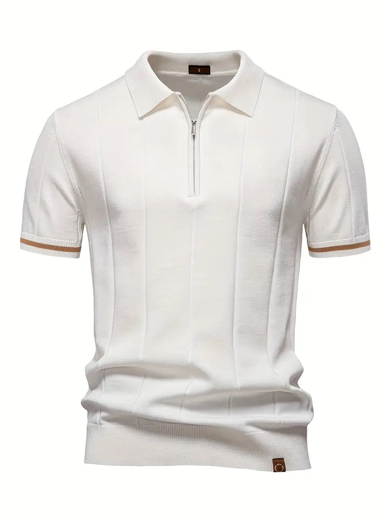 Polo Manche Longue Homme en Coton Coupe Moderne 1