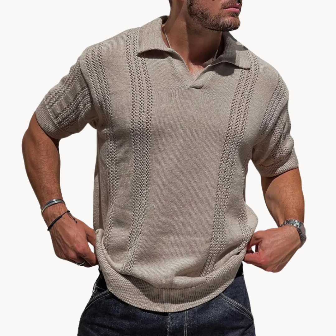 Polo Manche Longue Homme en Polyester Élégant et Confortable 0